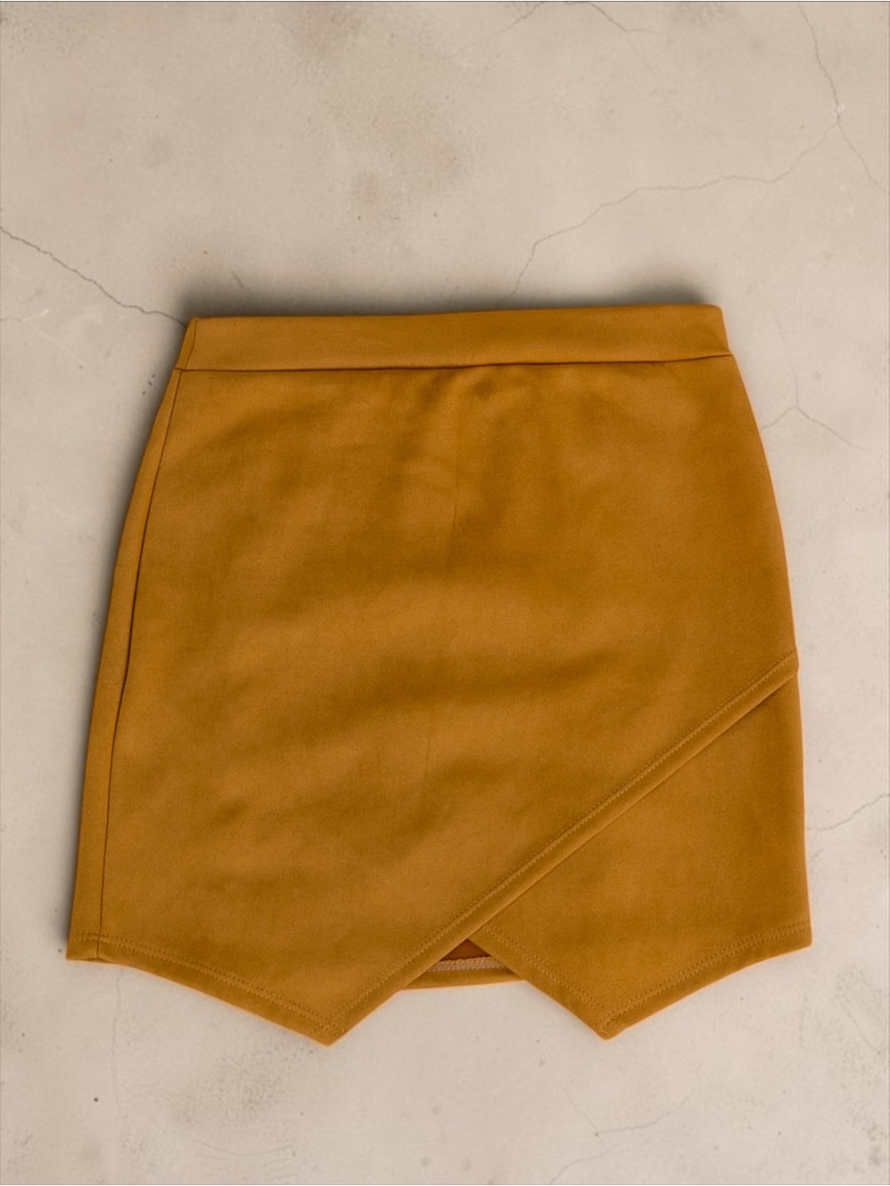 ✨Newbury Kustom✨ faux suede envelope-style mini skirt